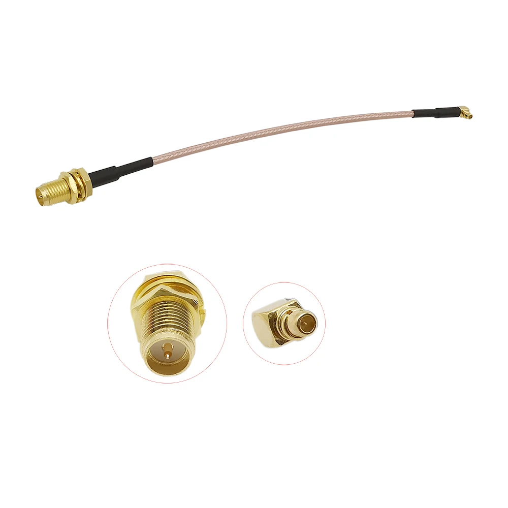 

Коннектор RP SMA «Мама»-«папа» MMCX «Правый угол», коаксиальный радиочастотный разъем RG178, кабель MMCX-антенна RP SMA, адаптер длиной 15 см