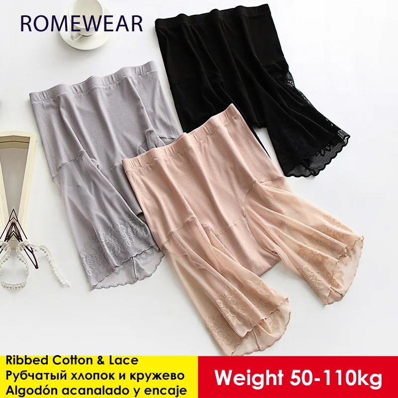 Шорты для безопасности размера плюс женские трусы сексуальные кружевные