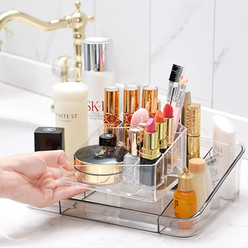 Коробка для хранения косметики YiCleaner пластиковый органайзер держатель губной