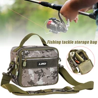 multifunctional fishing bag oxford fishing reel lure gear storage case outdoor fishing tackle shoulder crossbody bag for fishing