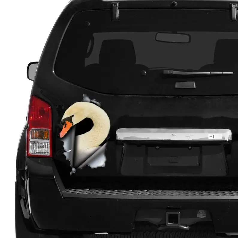 

2021 White swan car decal , swan magnet, swan sticker