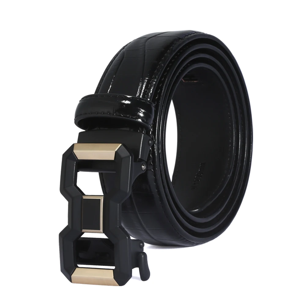 

Fashion Classic Men Belt High Belt Exquisite Smooth Leather Automatic Buckle Belt Casual Cowhide Men's Dropshipping
