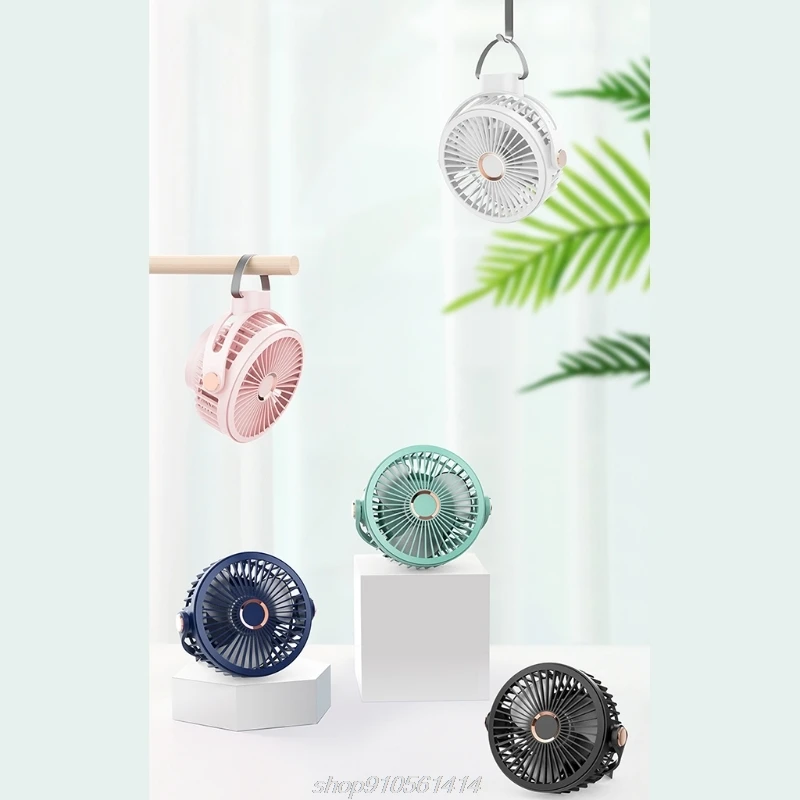 

5000/10000mAh USB Rechargeable Ceiling Fan Hanging Fan for Camping Tent Bed Home Travel climb mountain dorm MY27 21 Dropship