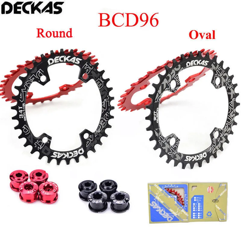 Deckas Звездочка 96BCD 32 T/34 T/36 T/38 T круглая овальная узкая широкая Звездочка MTB для шоссейного велосипеда запчасти для велосипеда