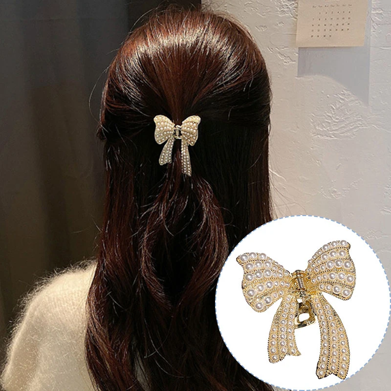 

Корейский бант жемчужные аксессуары для волос жемчужный зажим для волос Освежающая заколка для волос для девочек заколка-бабочка для волос
