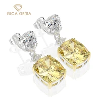 gica gema 925 sterling silver heart created zircon gemstone white gold drop dangle earrings fine jewelry
