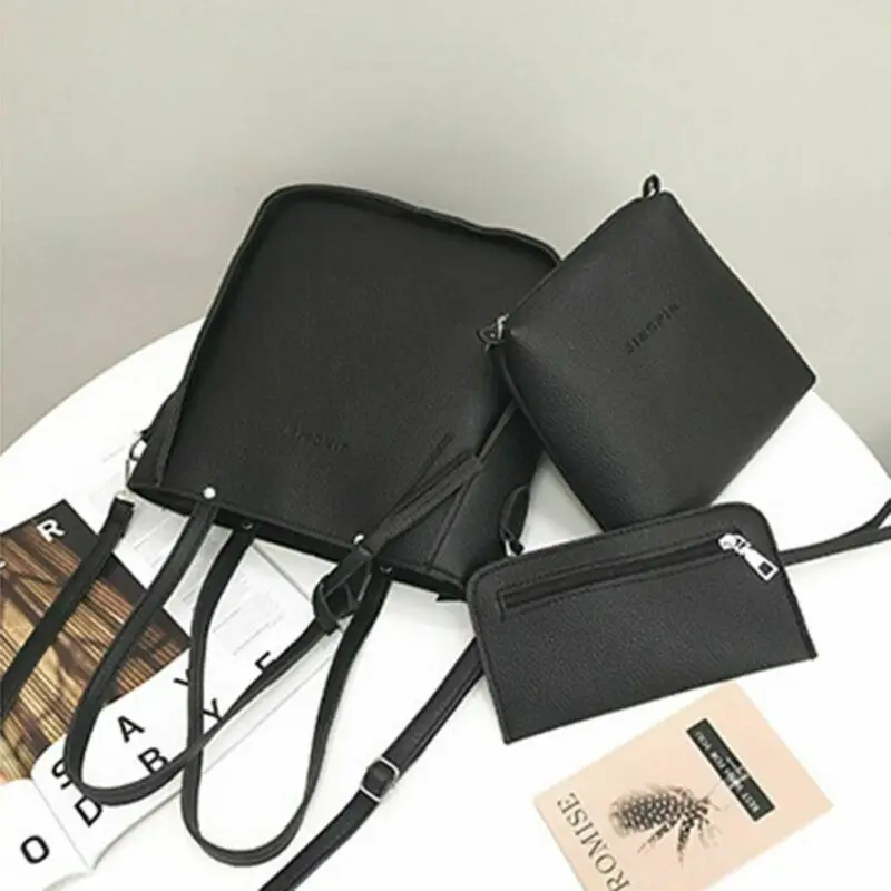 9 цветов Дропшиппинг 4 шт. Набор сумок для женщин из искусственной кожи PU Сумка на плечо из четырех частей, изображение матери один.