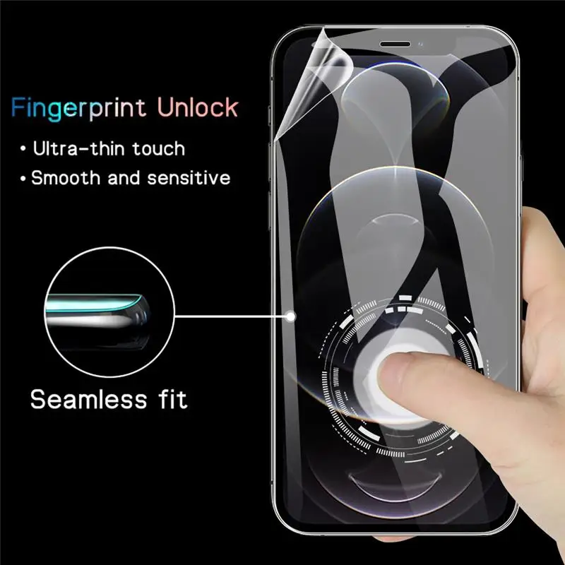 hydrogel film for iphone 13 12 11 pro max x xr xs 7 8 plus se front back screen protector soft gel film for apple 13 not glass free global shipping