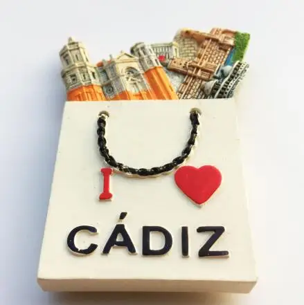 Магнит на холодильник в Испании Cadiz здание мира магнитная наклейка домашняя