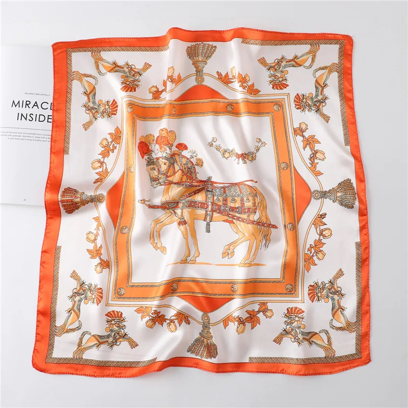 

2021 высококачественный шелковый шарф с принтом женский модный новый атласный шелковый шарф профессиональный костюм маленький квадратный ш...