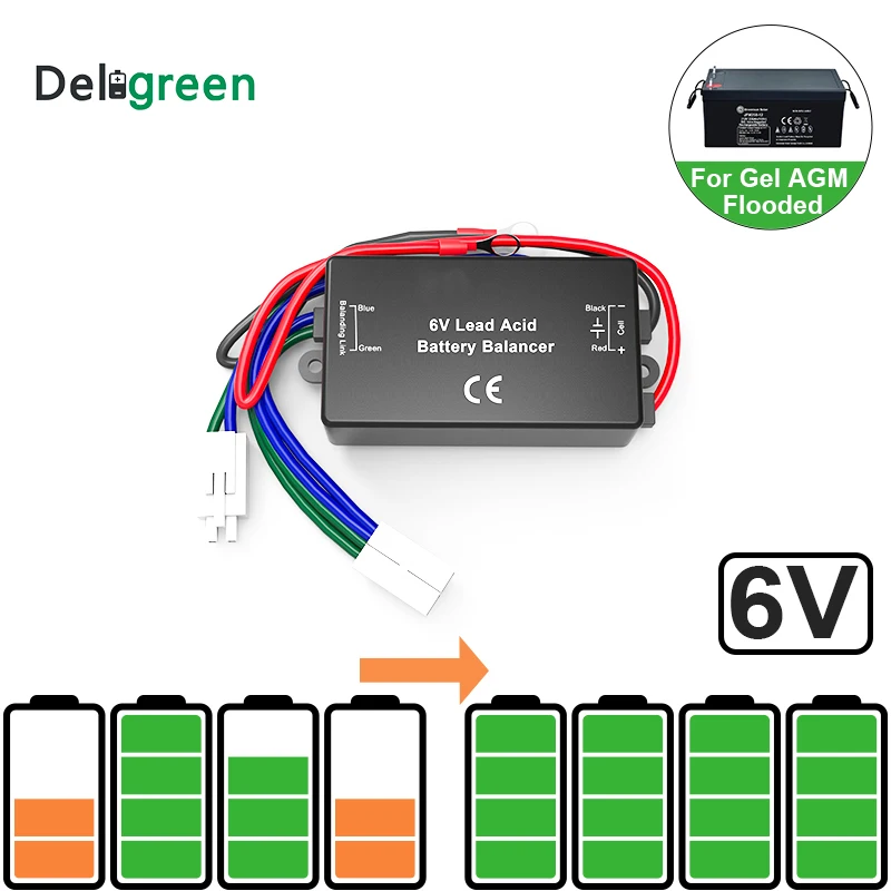 

QNBBM 6V Lead Acid Battery Equalizer Balancer Prevent Corrosion and Sulfuration for N*6V Lead Acid Battery Bank system