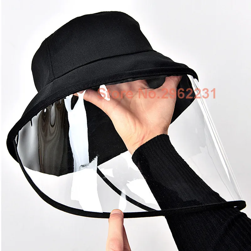 

INSTANTARTS New Summer Foldable Bucket Hat For Women Men Custom Design Fishing Cap with Face Cover Anti Dust Sun Prevent Hats