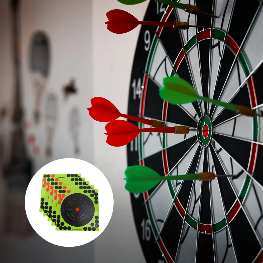 

25pcs Fluorescent Shooting Target Paper Stickers Adhesive Arrow Darts Aiming Stickers (Random Color)