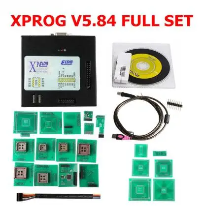 Xprog 5.84 Лучшее качество Xprog 5,84 ECU чип инструмент для настройки Программист X Prog-M 5,84 XProg M Box 5,55 XPROG-M ECU программист 22 шт. адаптеры - Цвет: Xprog 5.84