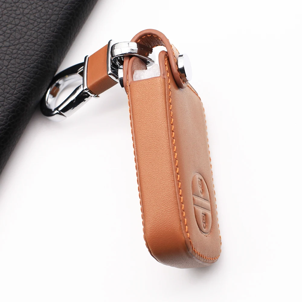 Чехол для автомобильного ключа с дистанционным управлением из натуральной кожи