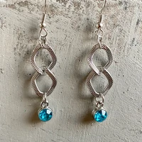 hot selling geometric simple metal earrings colored zircon exquisite pendants fashion earrings personalized jewelry for women