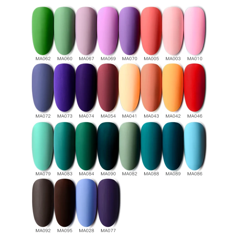 MEET ACROSS 8ml Matte Top Coat Color UV Gel Nail Polish 60 Colors Semi Permanent Soak Off Varnish DIY Art Paint | Красота и здоровье