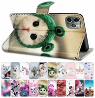 for case zte blade a510 a530 a610 a6 v9 flip leather book cover phone case cute box tiger wolf lion cat dog horse tower dp08f