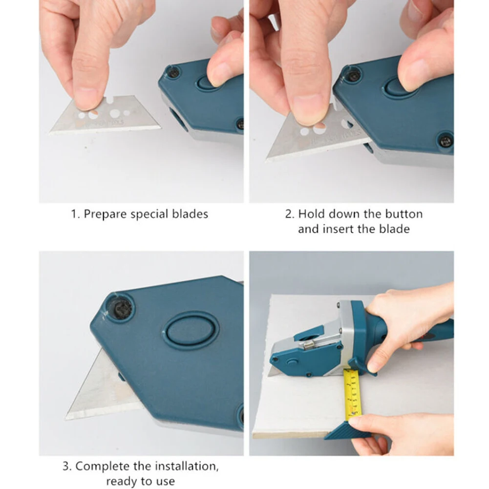

Handheld Gypsum Board Cutter Drywall Cutting Artifact Tool Scale Toohr Tape Measure Woodworking Scriber Manual Push Cutting Tool