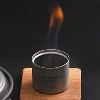 outdoor pure titanium mini ultra light spirit combustor alcohol stove camping furnace cup bbq stove for home kitchen wst062