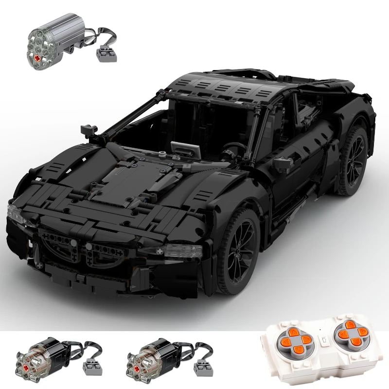 2020 новая технология строительный блок шестерни moc 43958 BMWins I8 модель спортивный