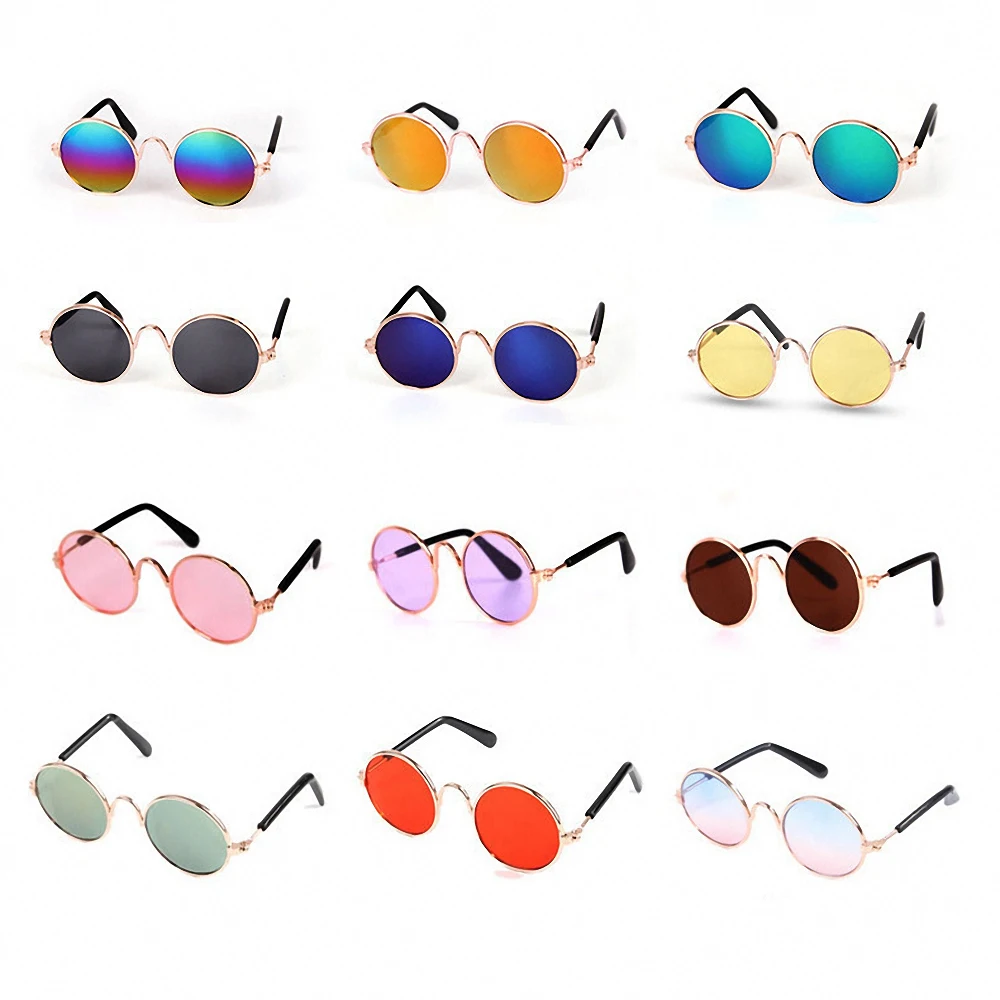 Товары для домашних животных милые круглые кошачий очки собаки солнцезащитные