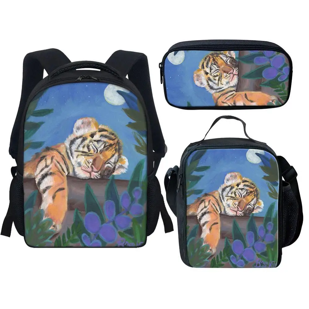 

Детский рюкзак с милым тигром, школьные ранцы для мальчиков и девочек, детский садовый ранец для малышей, сумка для книг, 12 дюймов