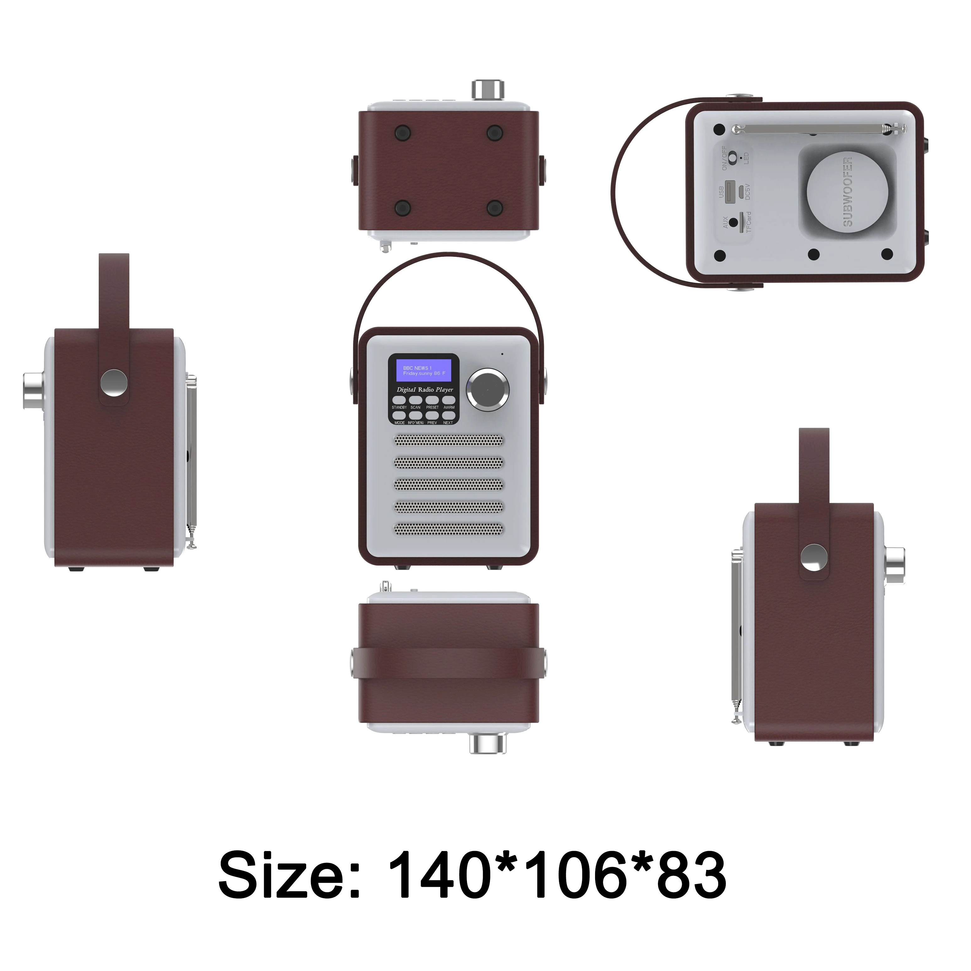 Цифровой DAB-радиоприемник с Bluetooth 4 2 цифровое DAB/DAB + FM Wi-Fi колонка беспроводное
