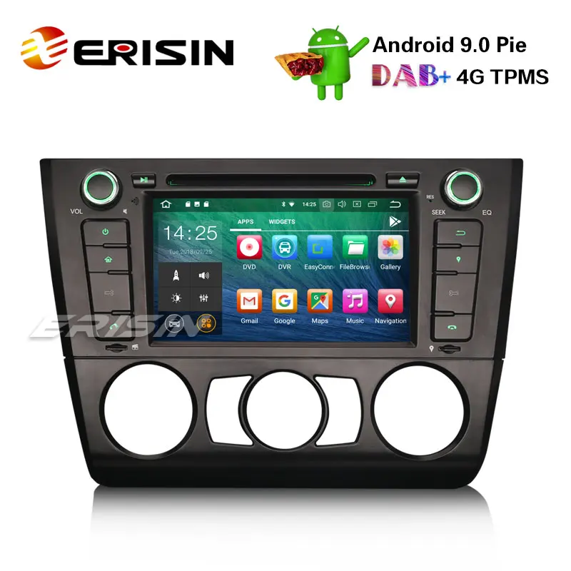 Erisin ES4840B 7 &quotавтомобильный стерео Android 9 0 DAB + DVD SWC GPS для BMW 1 серии E81 E82 E88 SatNav Wifi