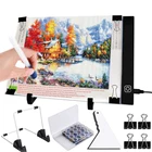 5D DIY алмазная живопись A4 светодиодный светильник Настольная коробка Pad доска для рисования USB Powered инструменты для вышивки картин со стразами аксессуары наборы