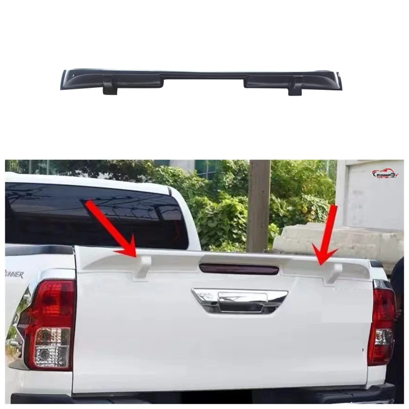 

CITYCARAUTO BLACK/WHITE COLOUR REAR SPOILER TAIL WING REAR TRUNK COVER FIT FOR TOYTA HILUX REVO 2015-2017 REAR SPOILERS