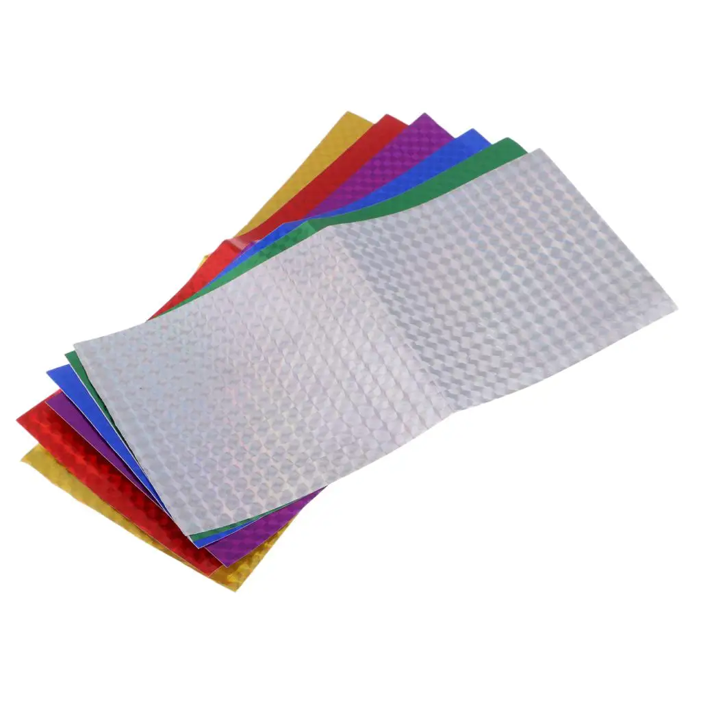 

Голографическая клейкая пленка, 22,5x10 см, 6 шт., для рыбалки, наклейка для приманки, для изготовления приманок, материалов для вязания мушек