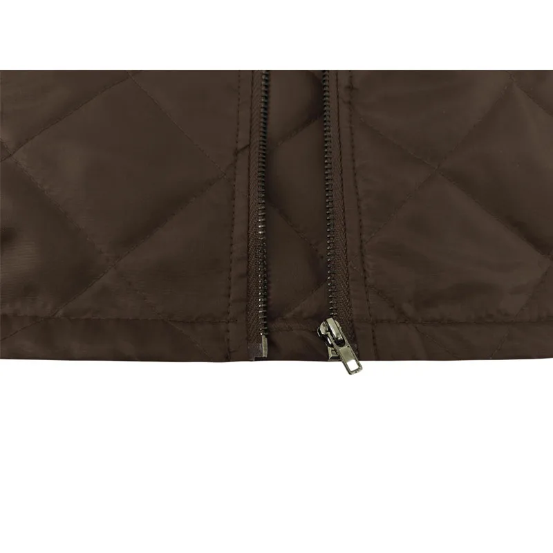 Женский жилет осенне-зимняя однотонная куртка Толстая теплая уличная одежда без