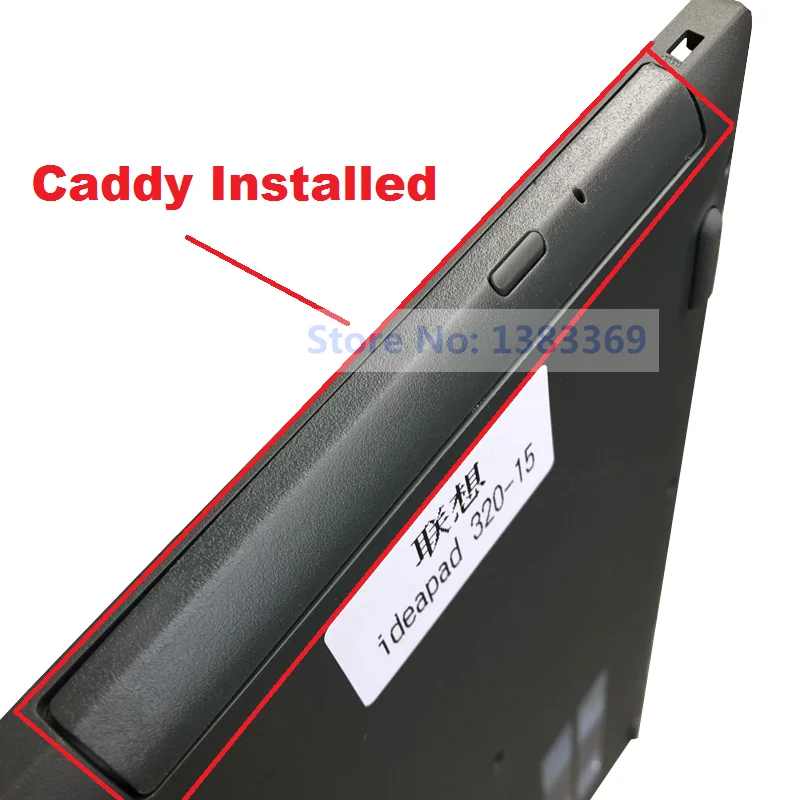 SATA 2 й жесткий диск SSD HDD модуль Оптический отсек Caddy адаптер рамка для Lenovo ideapad 320 330