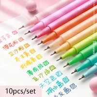 10 color morandi colorful gel pen student note marker pens notebook painting graffiti color pen