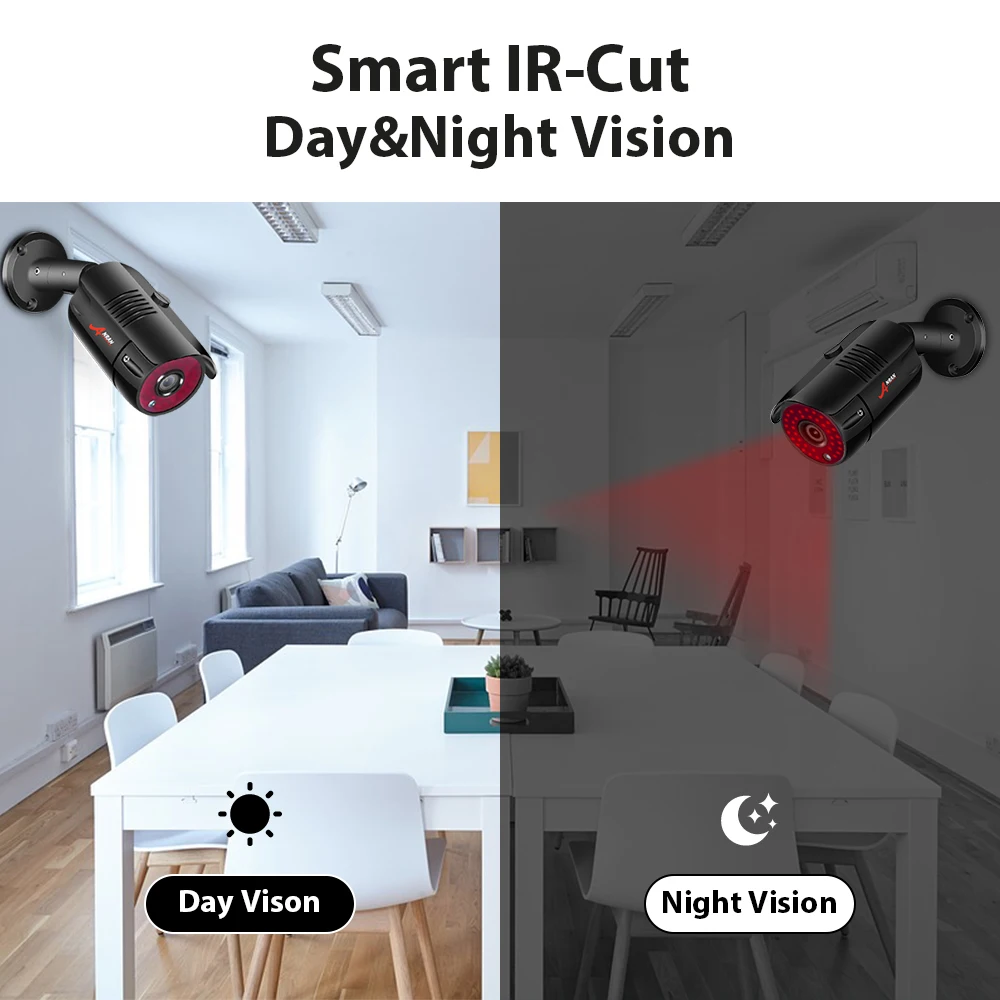 ANRAN Security Cameras System 1080P Video Surveillance Kit Home CCTV 8CH 2MP 8PCS Outdoor AHD Camera | Безопасность и защита