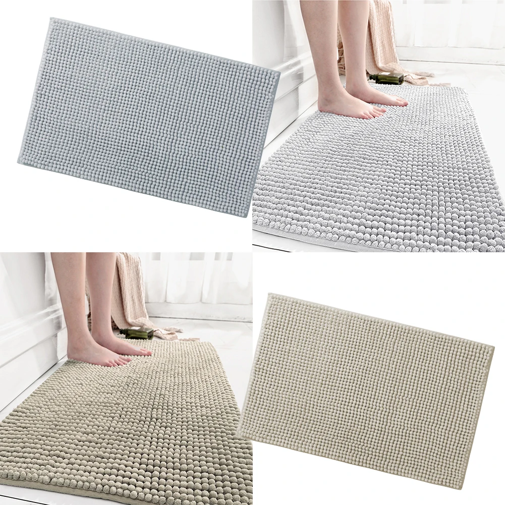 

Rug Bathtub Shaggy Entrance Water Absorption Bath Mat Indoor Soft Accessories Non Slip Thickened Home Chenille Kitchen Bathroom