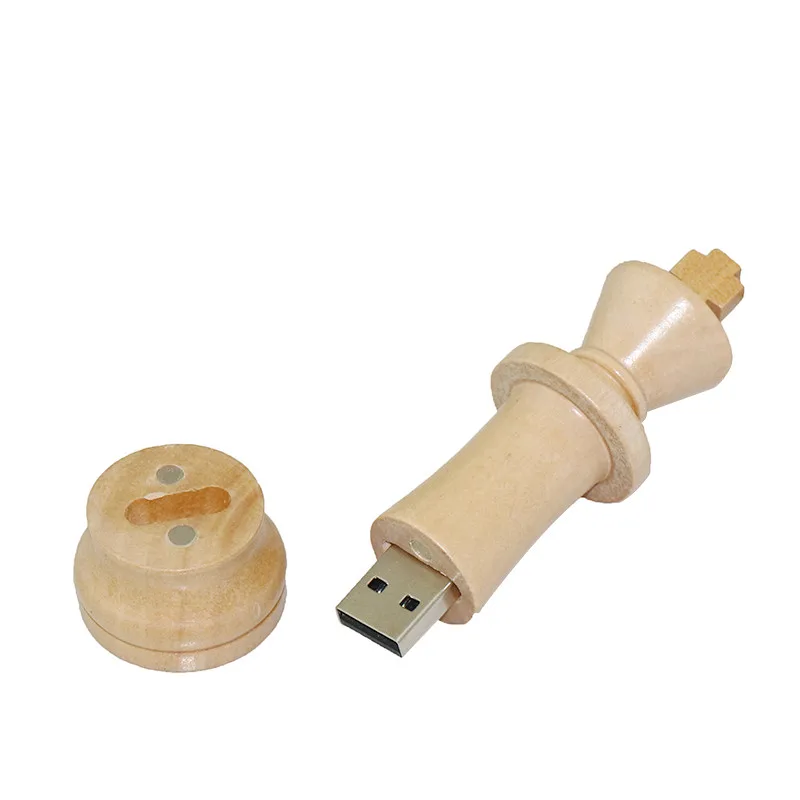 Деревянная шахматная доска Usb флэш-накопители Memory Stick Кленовая ручка привод