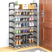 3 6layers shoe rack space saving entryway stand holder metal shoe cabinets with handrail assembly shoe shelves home furniture