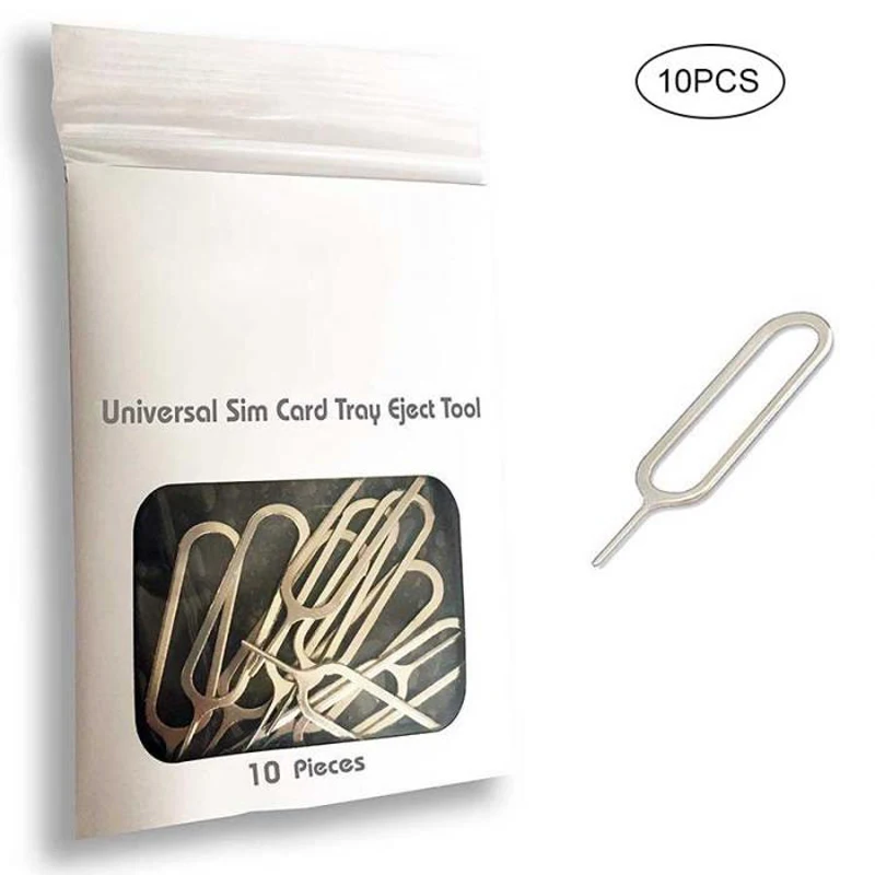 

10pcs Slim Sim Card Tray Pin Eject Removal Tool Needle Opener Ejector For Most Smartphone Card Cutter Pin Opener Removal Tools