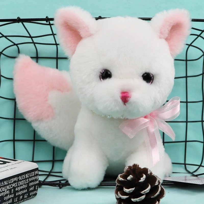 Игрушка плюшевая белая лиса милая мини-кукла мягкий подарок на день рождения