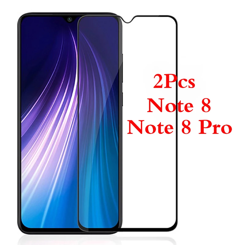 2 шт закаленное стекло для Xiaomi Redmi Note 8 Note8 чехол полное покрытие Glas аксессуары
