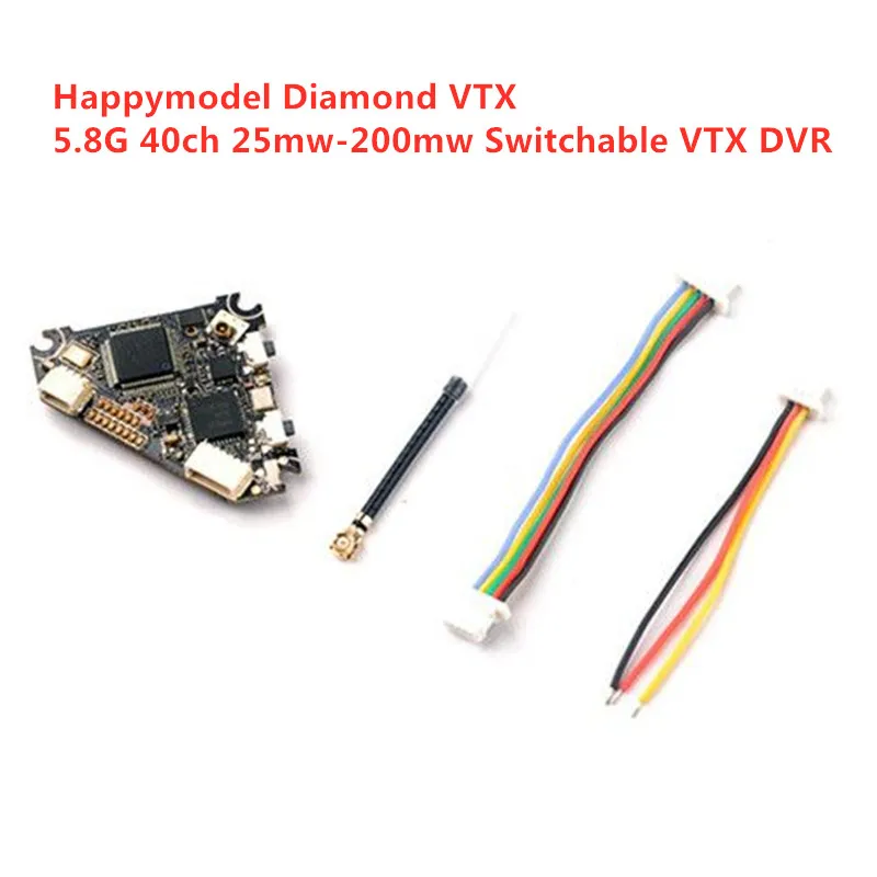 Happymodel Diamond VTX 5 8G 40ch 25 МВт-200 мВт переключаемый DVR для Mobula7 Reddevil Trashcan RC FPV гоночный