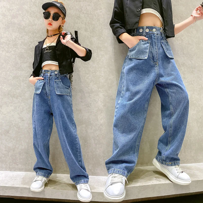 

Джинсы для девочек-подростков на возраст 6-14 лет