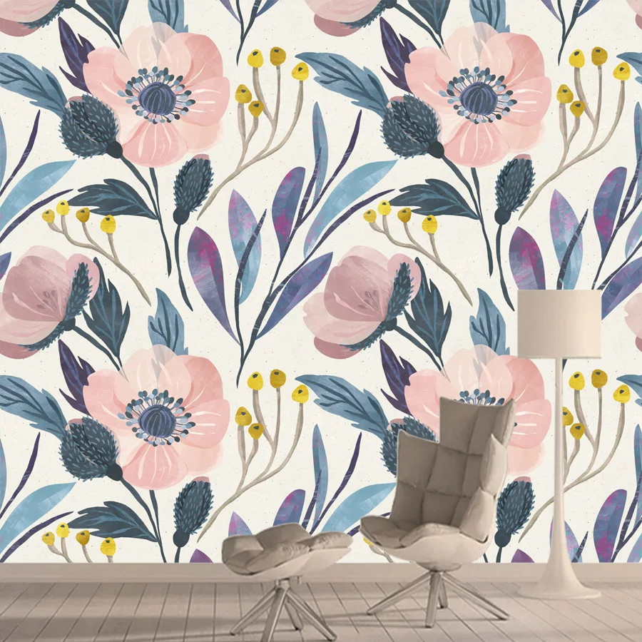 Настенные 3D обои на заказ с изображением листьев креативные настенные постеры