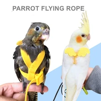 adjutable pet parrot flying rope outdoor flight leash suit bird training harness vest chest cockatiel macaw budgie accessories