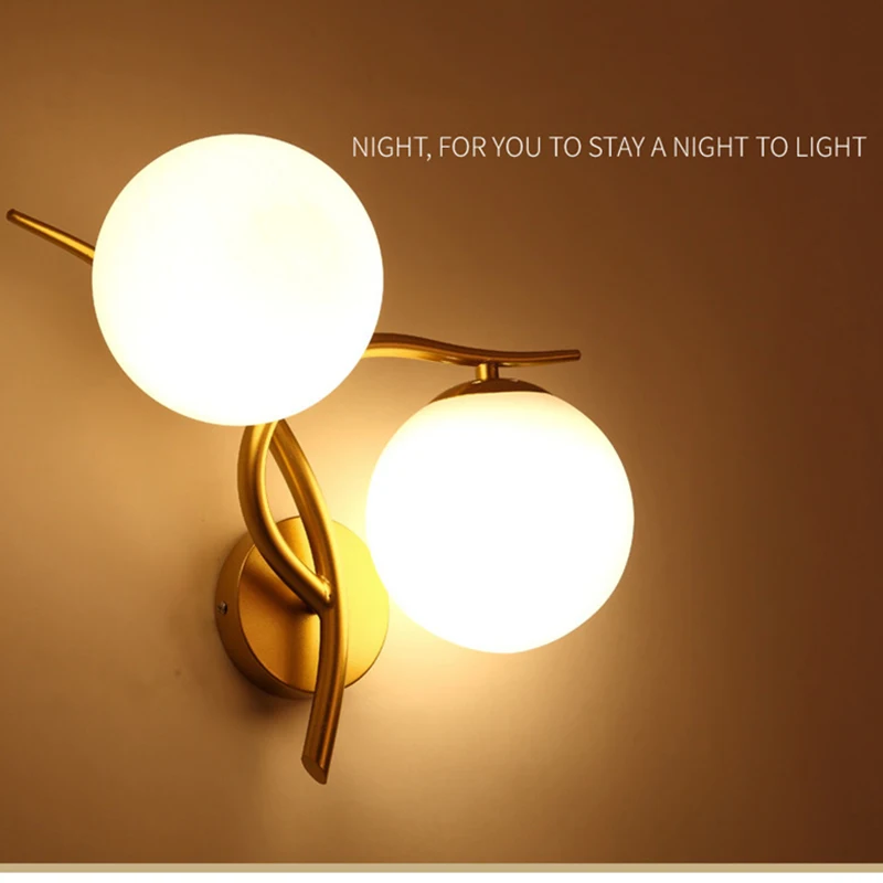 Настенные светильники для помещений стеклянный шар светодиодный настенный