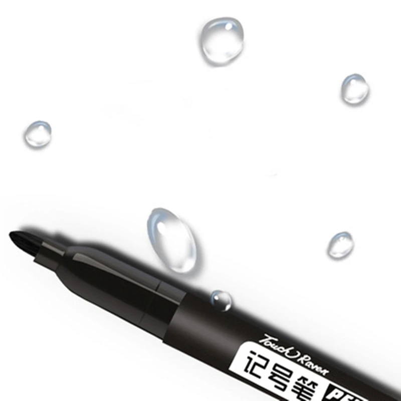 6/4/2 Pcs/Set Permanent Paint Marker Pen Point Waterproof Ink for Fabric Black Blue Red 1.5mm Fine Color Construction | Канцтовары для
