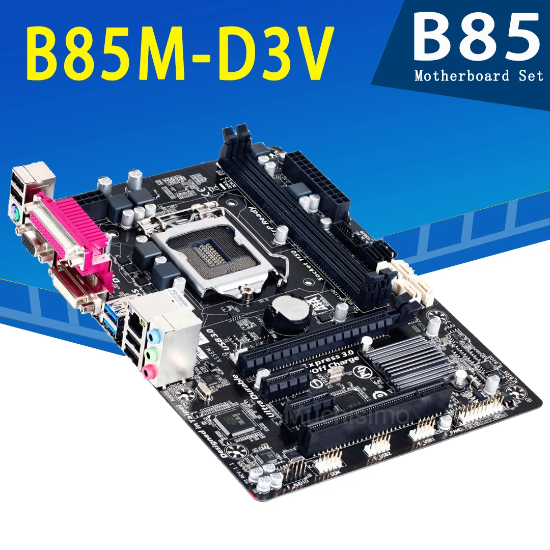Online LGA 1150 Für Gigabyte B85M-D3V Motherboard Mit Intel Core I7 4790 Motherboard Set 3,6 GHz 4-Core 8 Threads Desktop B85 Mainboard