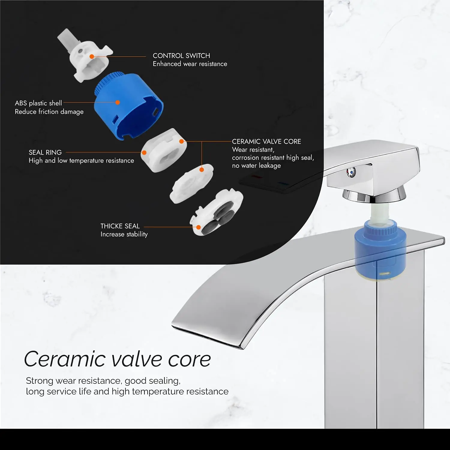 Смеситель TAICUTE водопад кран для раковины с одной ручкой горячей и холодной воды